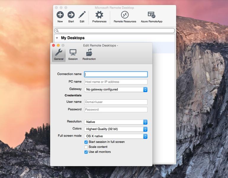 microsoft remote desktop connection mac to mac